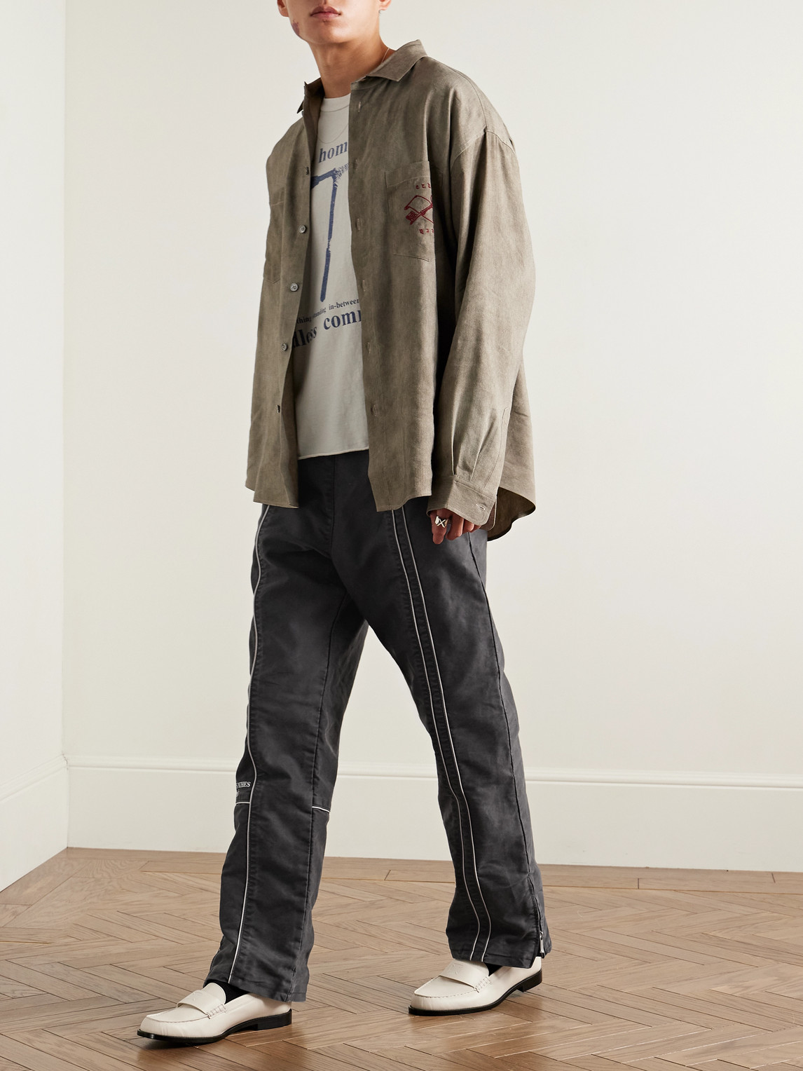 Enfants Riches Deprimes Straight-leg Logo-embroidered Panelled Cotton Track Pants