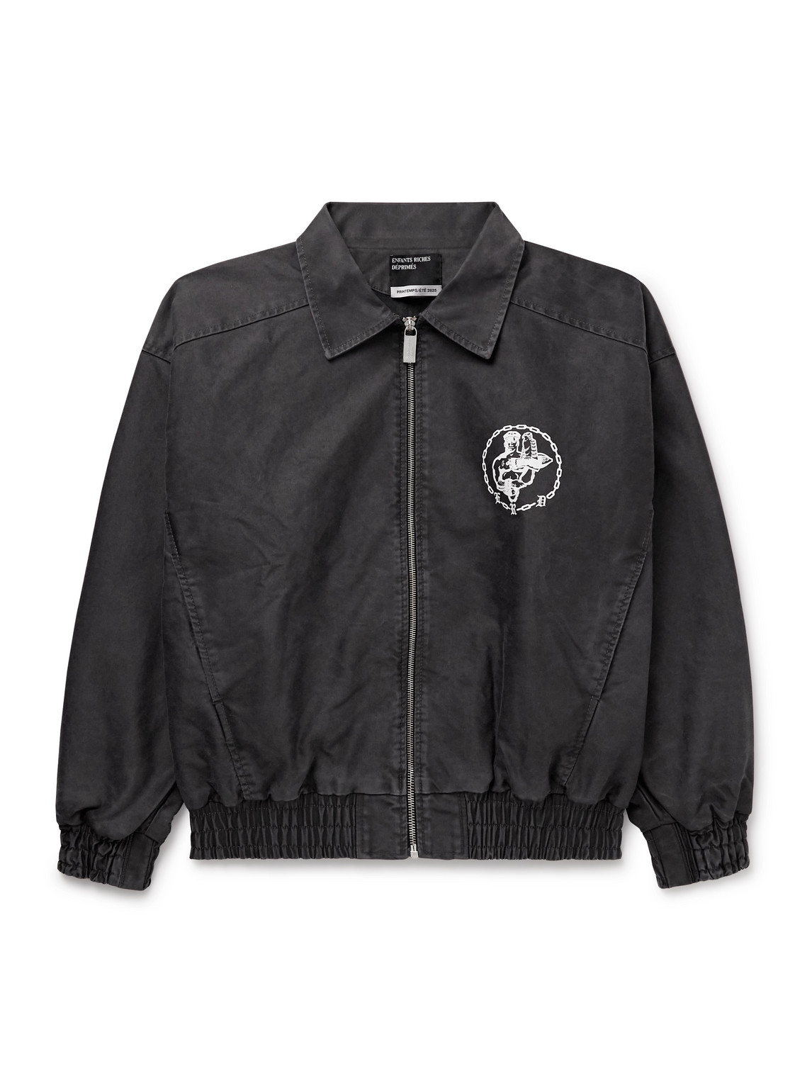Enfants Riches Deprimes Enfant En Chaine Printed Cotton Track Jacket In Black