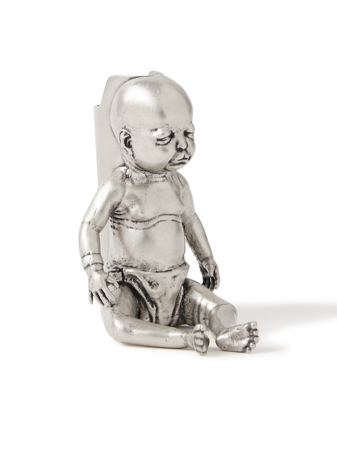 Silver-Tone Lighter Case
