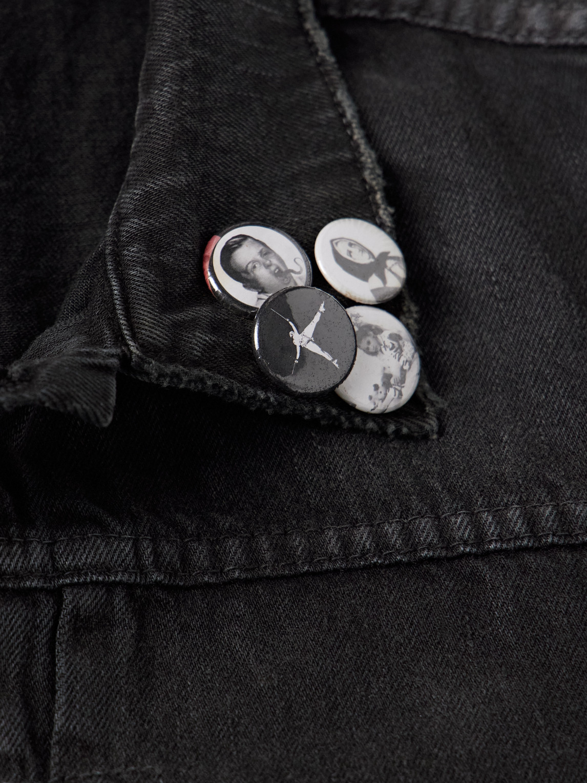 Enfants Riches Deprimes Black Type Vii Pin Assemblage Denim Jacket In Black