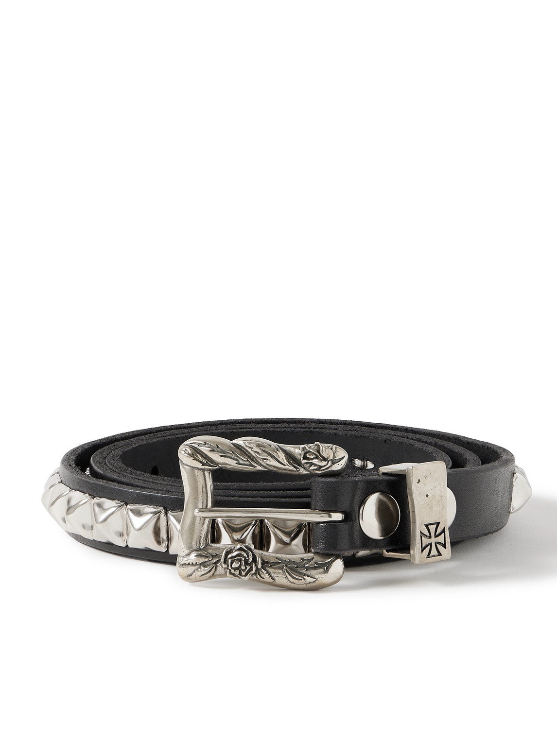 2cm Studded Leather Belt
