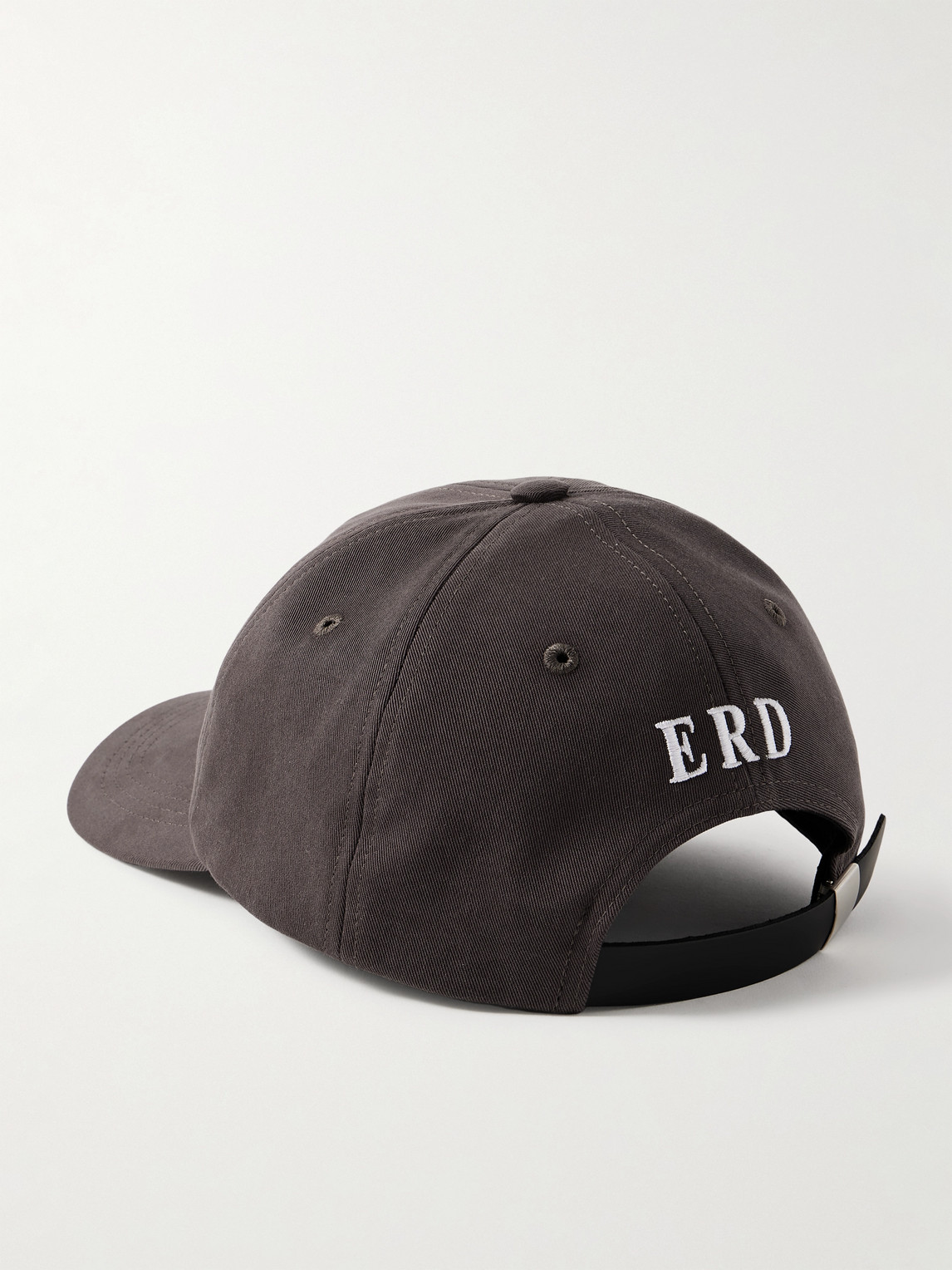 Enfants Riches Deprimes Tabac Rat Leather-trimmed Embroidered Cotton-twill Baseball Cap