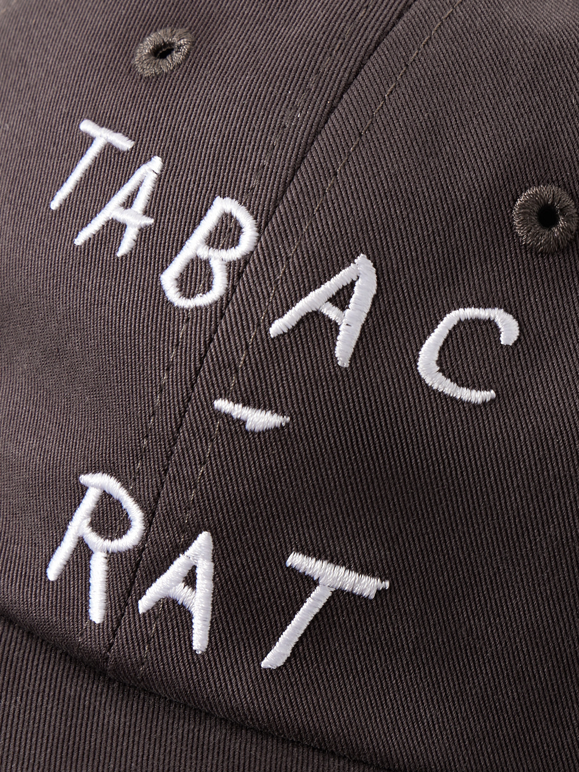 Enfants Riches Deprimes Tabac Rat Leather-trimmed Embroidered Cotton-twill Baseball Cap