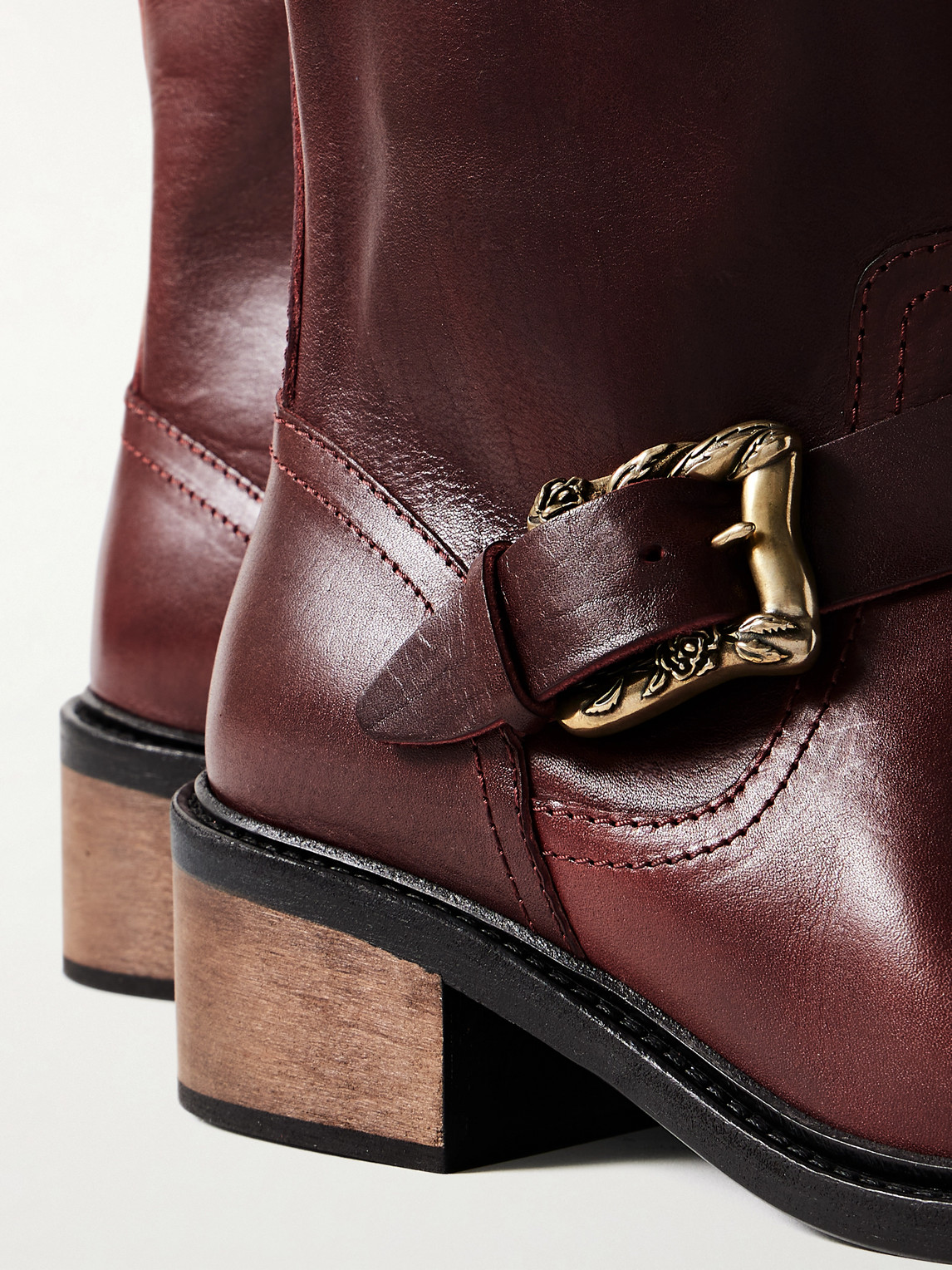 Enfants Riches Deprimes Engineer Buckled Leather Boots
