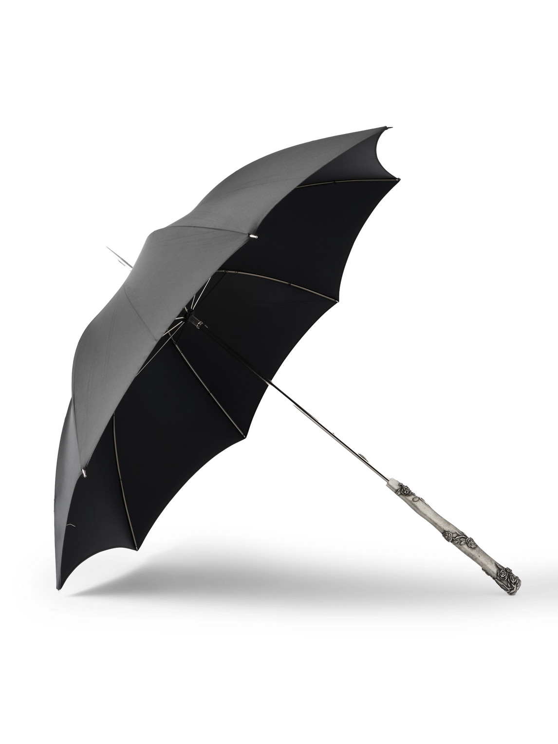 Enfants Riches Deprimes Silver-tone Handle Umbrella In Black