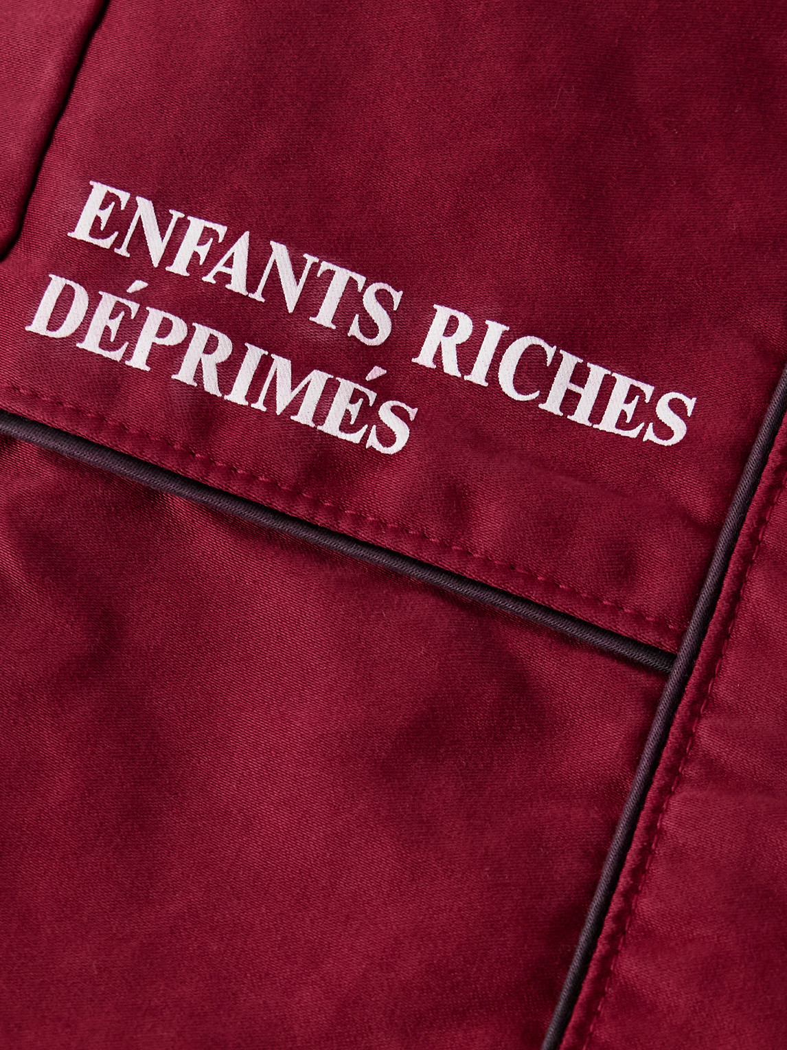 Enfants Riches Deprimes Straight-leg Logo-embroidered Panelled Cotton Track Pants