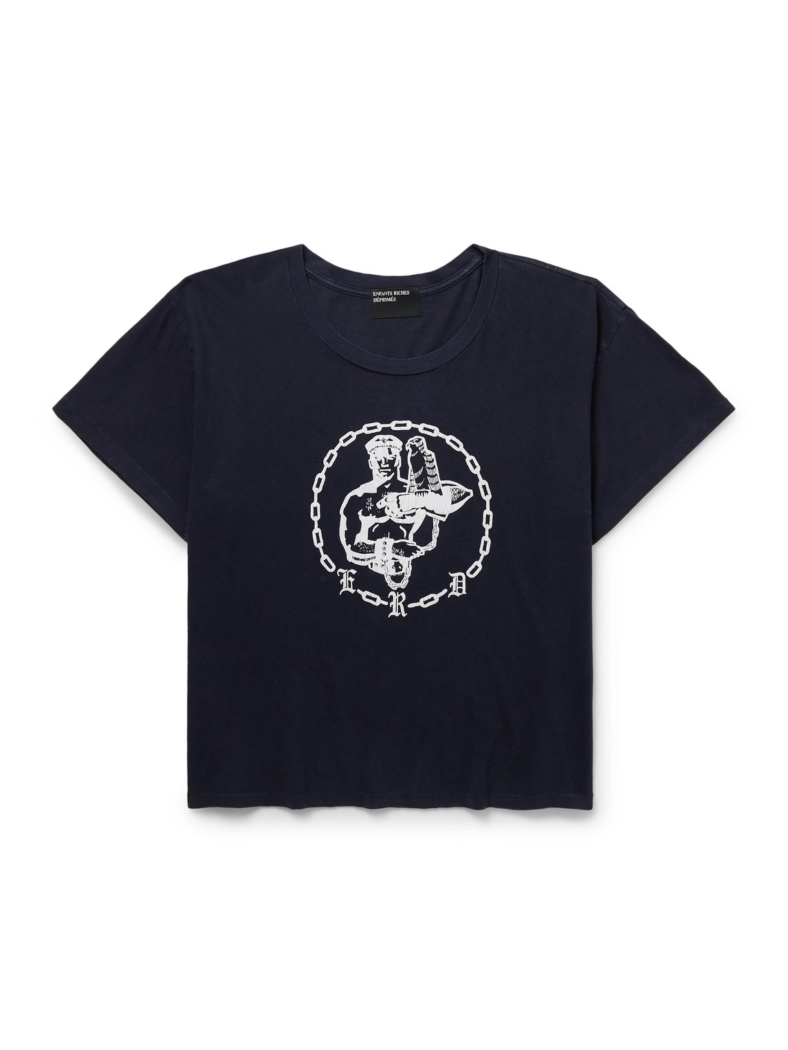 Chain Logo-Print Cotton-Jersey T-Shirt