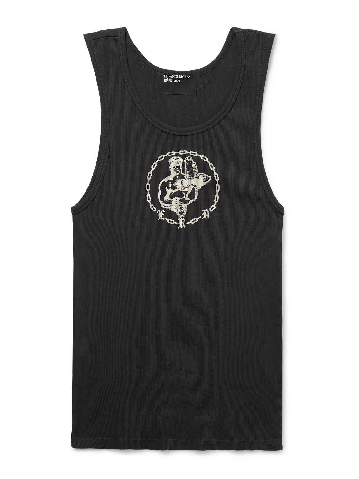 Enfants Riches Deprimes Enfants En Chain Printed Ribbed Cotton Tank Top
