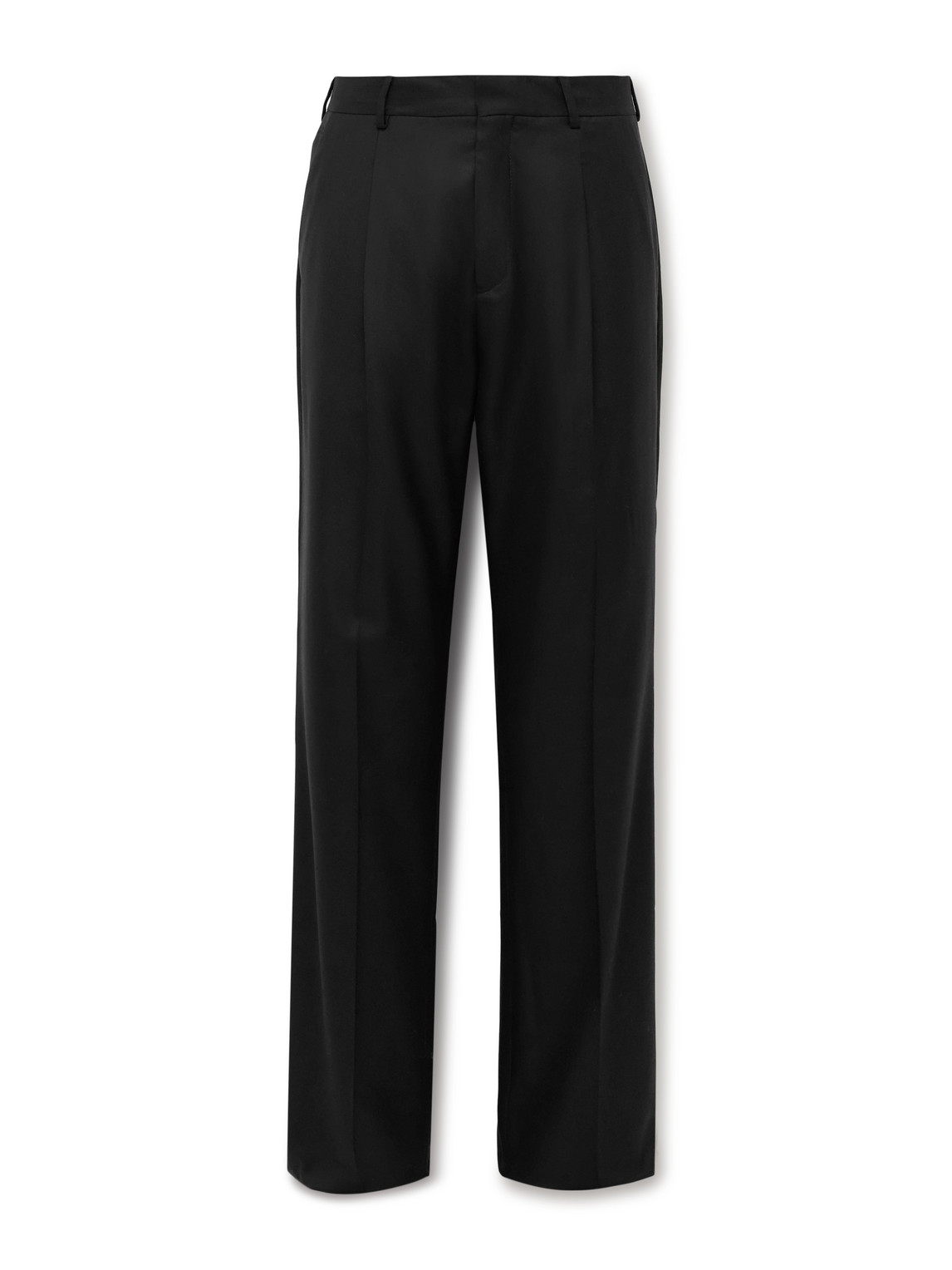 Henry's Perfect Straight-Leg Pleated Super 170s Virgin Wool-Twill Trousers