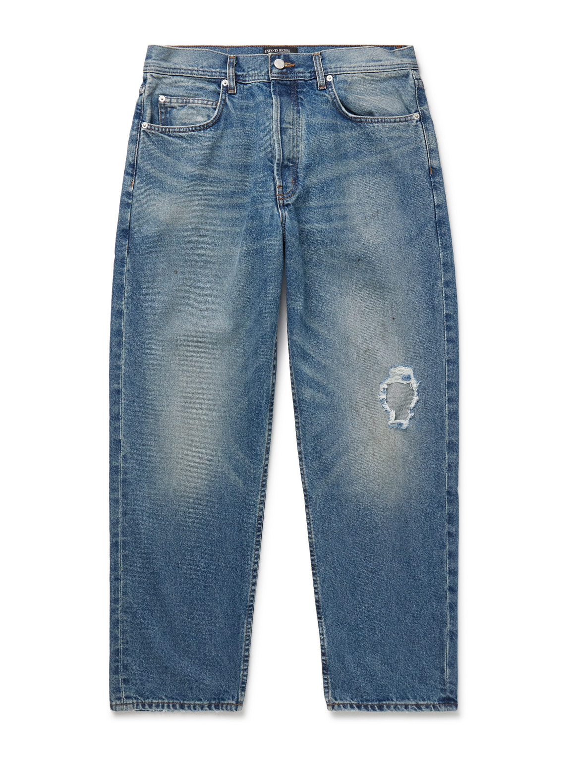 Tapered Distressed Jeans
