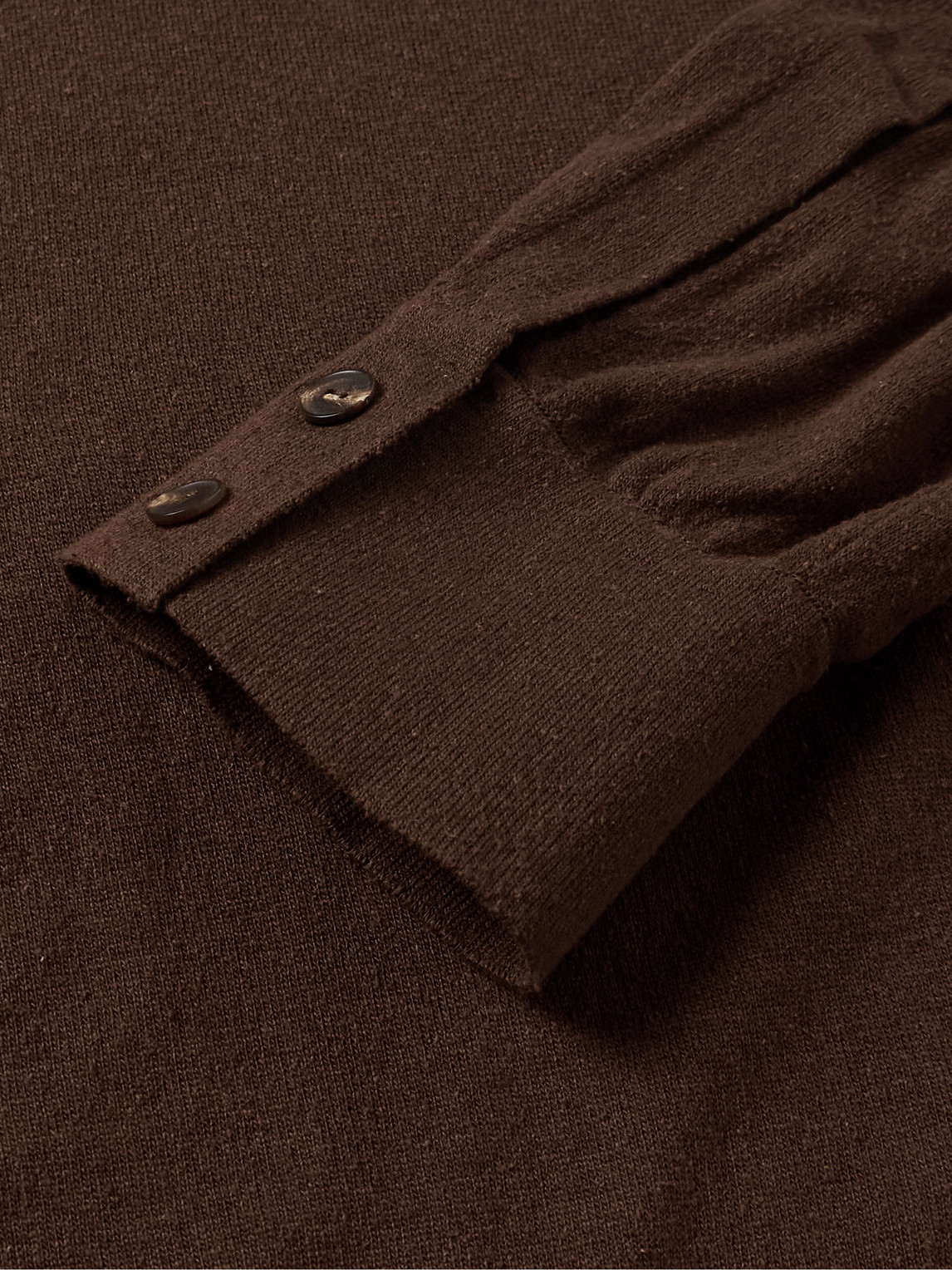 The Row Stafford Silk-jersey Polo Shirt In Brown