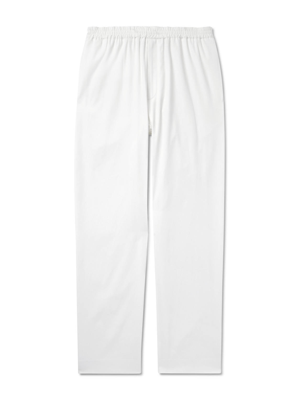 Jonah Wide-Leg Stretch Cotton and Cashmere-Blend Trousers
