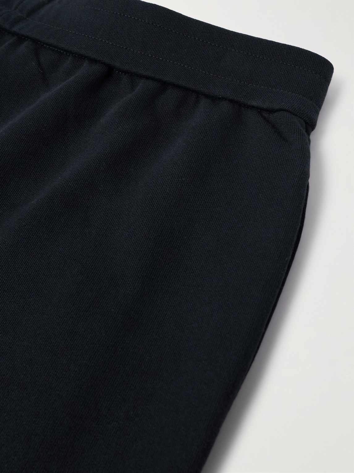 The Row Edgar Tapered Cotton-jersey Sweatpants In Blue