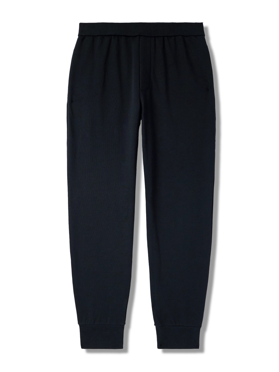 The Row Edgar Tapered Cotton-jersey Sweatpants In Blue