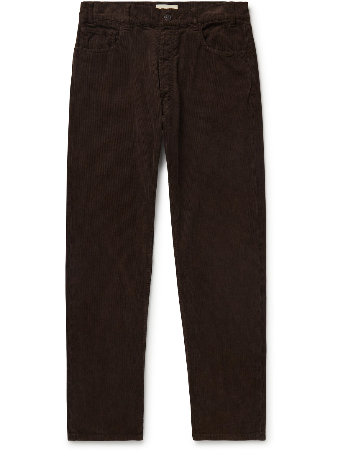 The Row Burt Straight-leg Cotton-corduroy Trousers In Brown