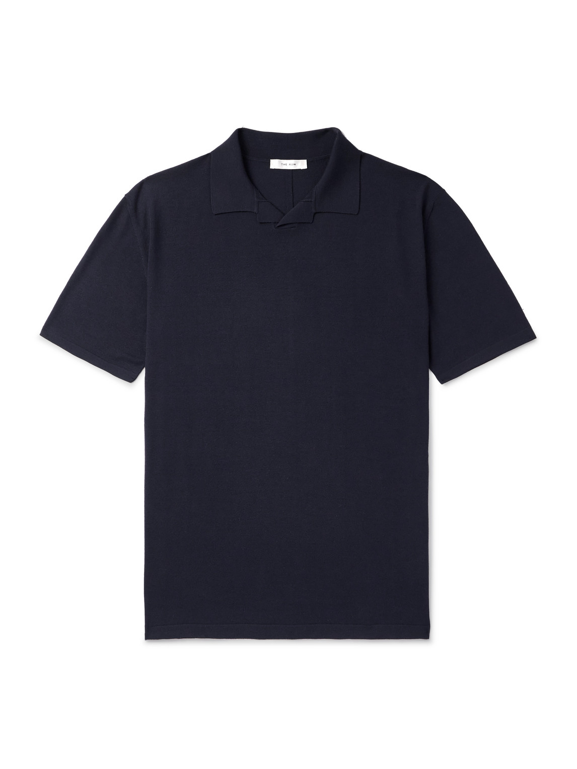 The Row Mauro Wool Polo Shirt In Blue