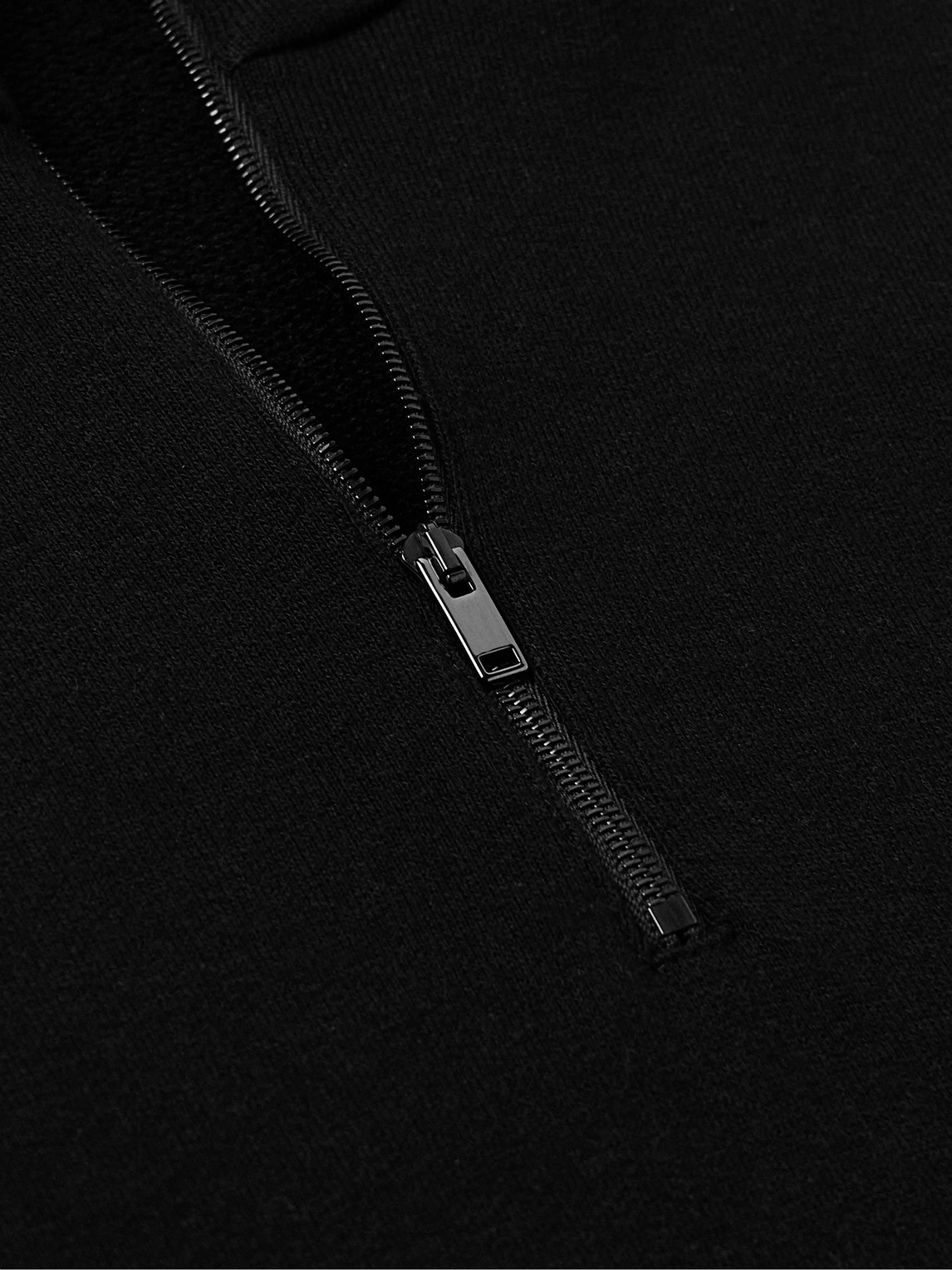 THE ROW GALLAGHER COTTON AND CASHMERE-BLEND HALF-ZIP SWEATER