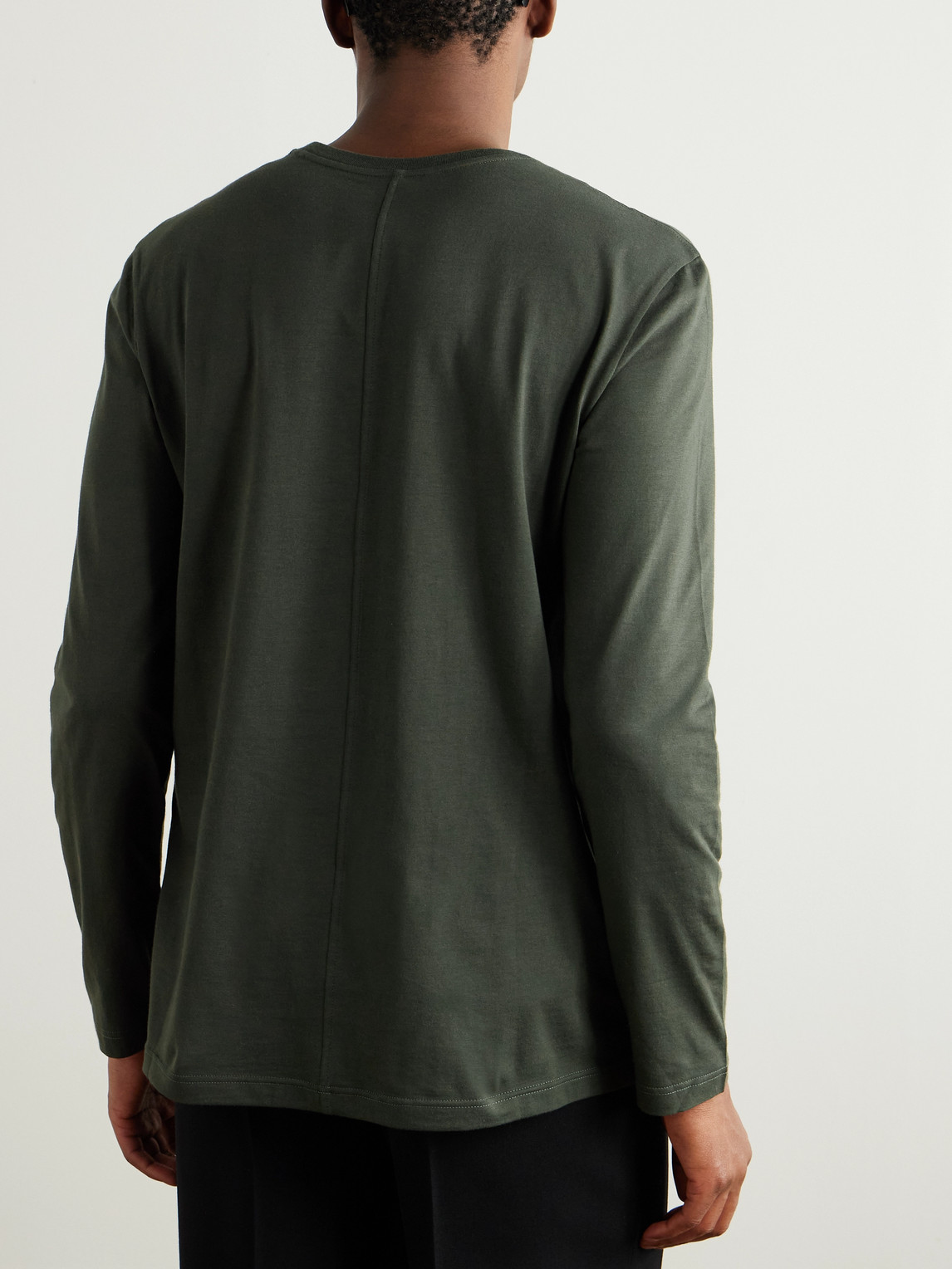 The Row Leon Cotton-jersey T-shirt In Gray