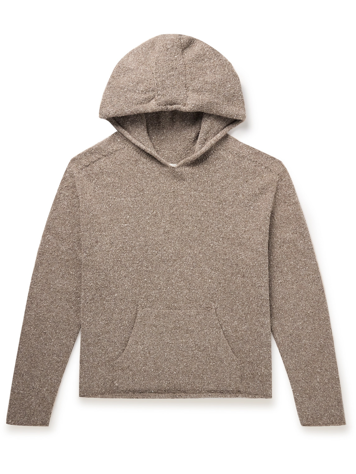 The Row Yuto Knitted Hoodie In Brown