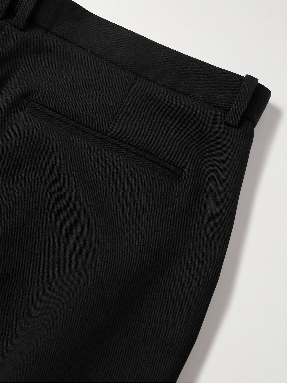 The Row Alistaire Straight-leg Wool-blend Twill Trousers In Black