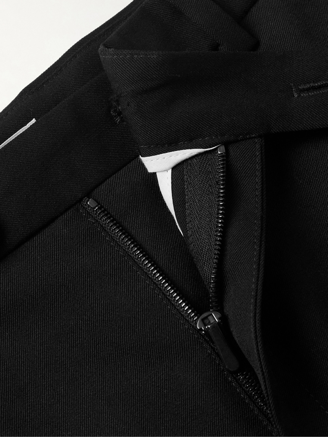 The Row Alistaire Straight-leg Wool-blend Twill Trousers In Black