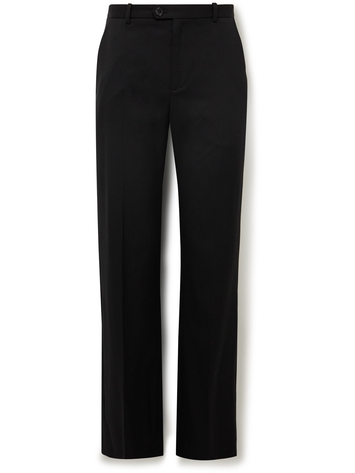The Row Alistaire Straight-leg Wool-blend Twill Trousers In Black