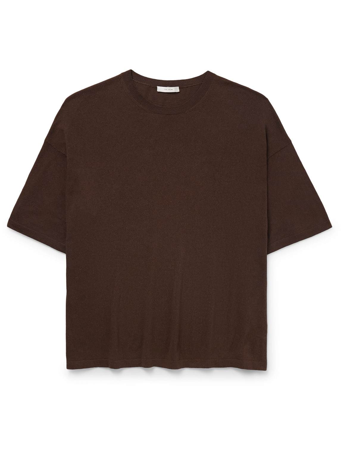 The Row Stockton Silk-blend Bourette T-shirt In Brown