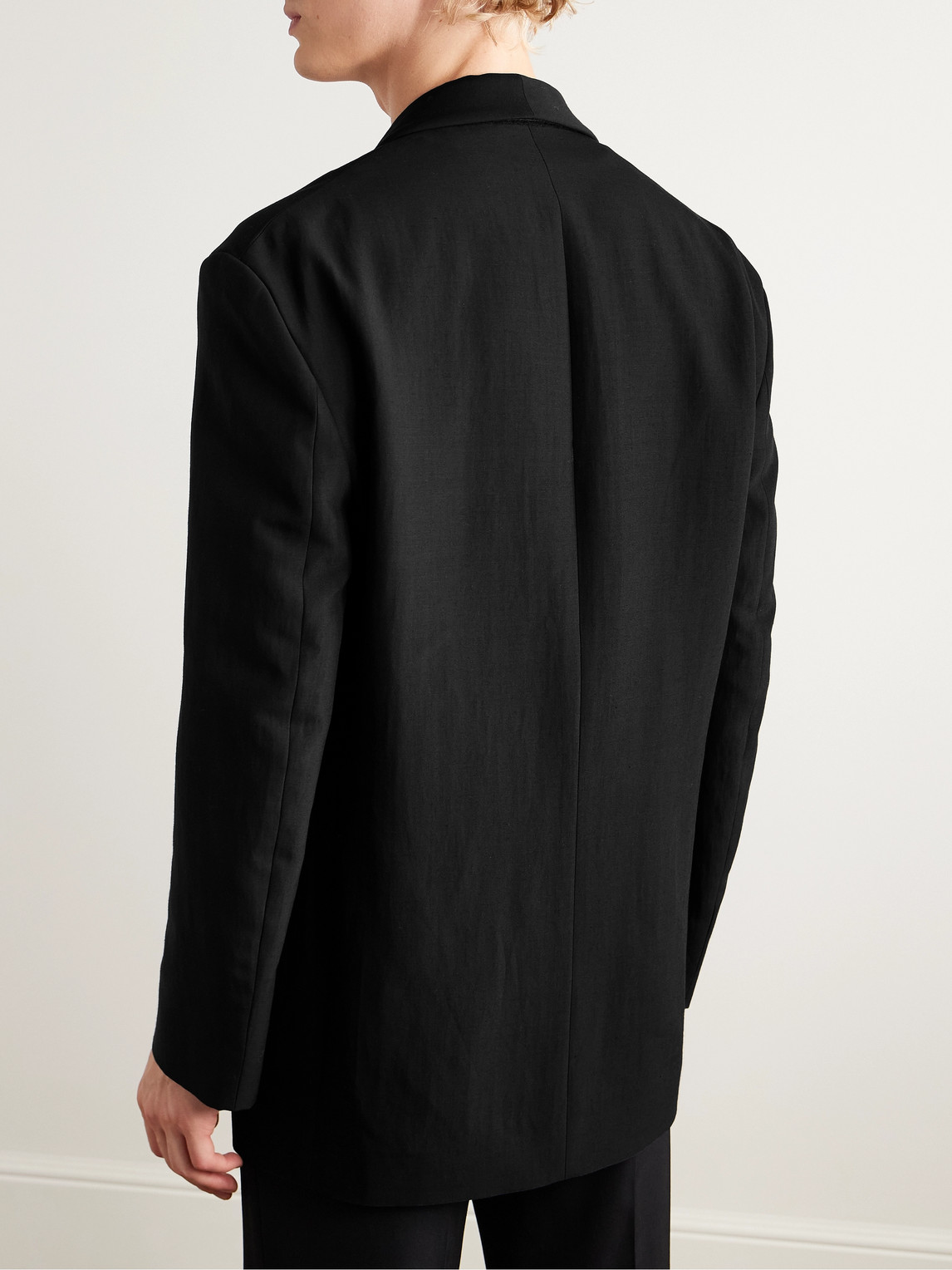 The Row Manuel Shawl-lapel Wool-blend Suit Jacket In Black