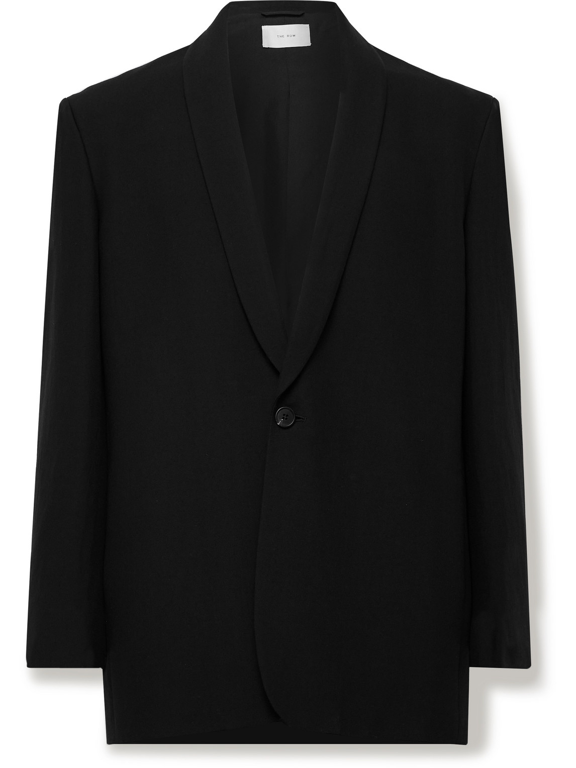 The Row Manuel Shawl-lapel Wool-blend Suit Jacket In Black