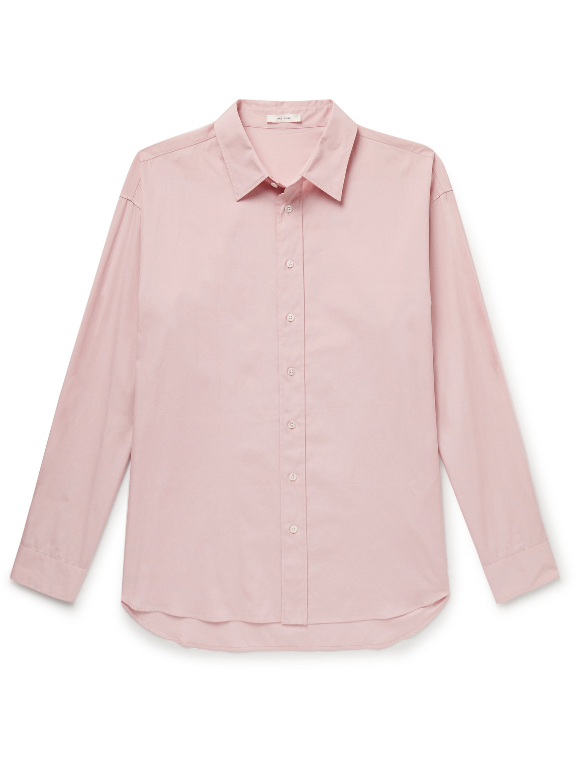 The Row Penn Oversized Cotton-poplin Shirt In Pink