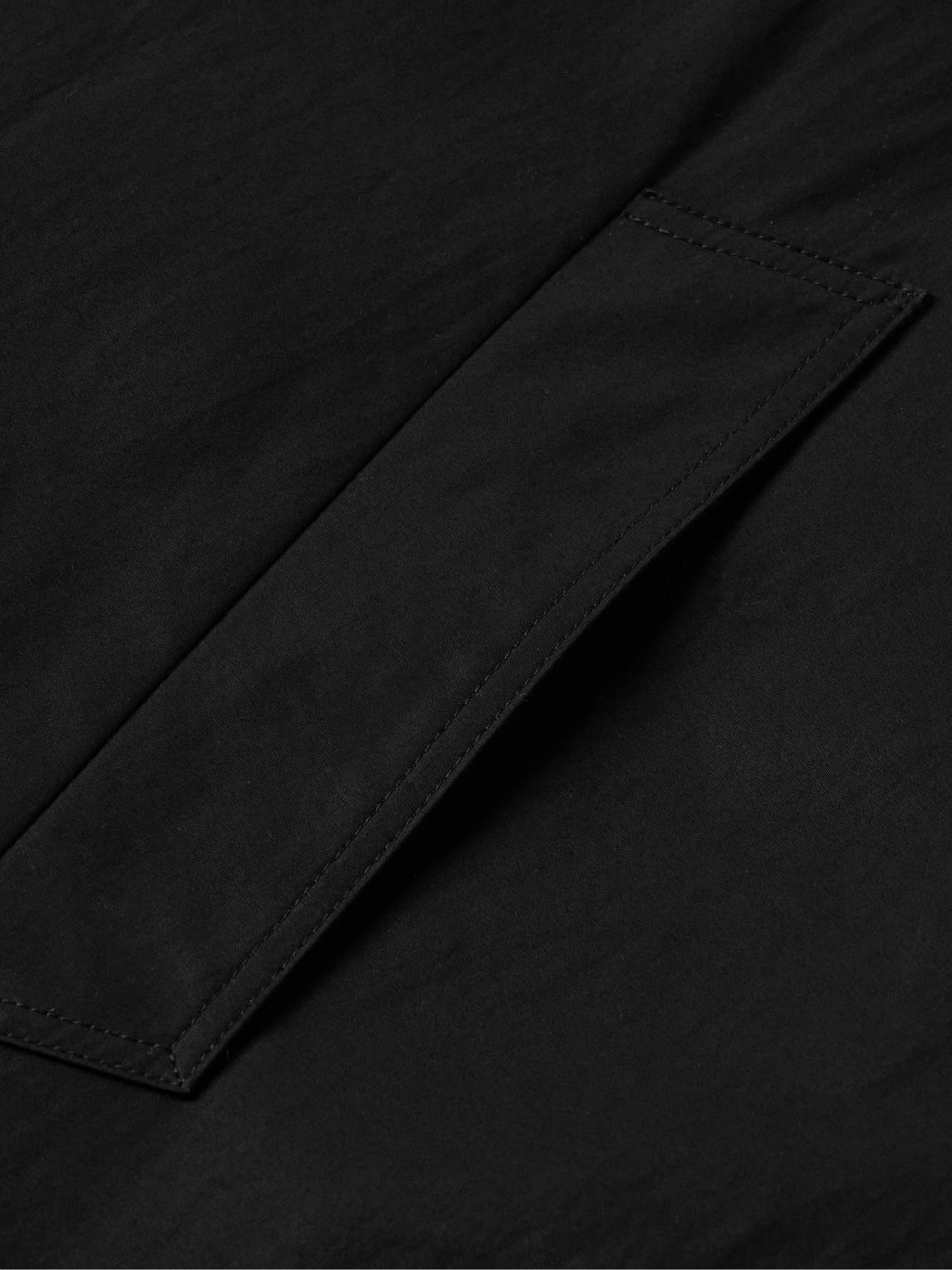 The Row Eugene Belted Cotton-poplin Coat In Black