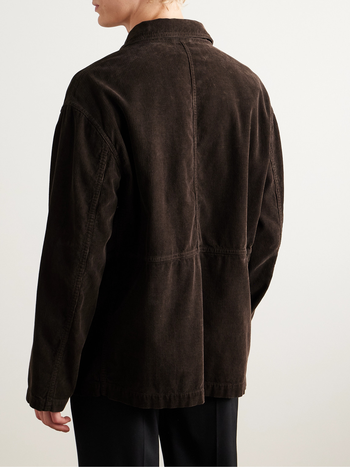The Row Frank Cotton-corduroy Jacket In Brown