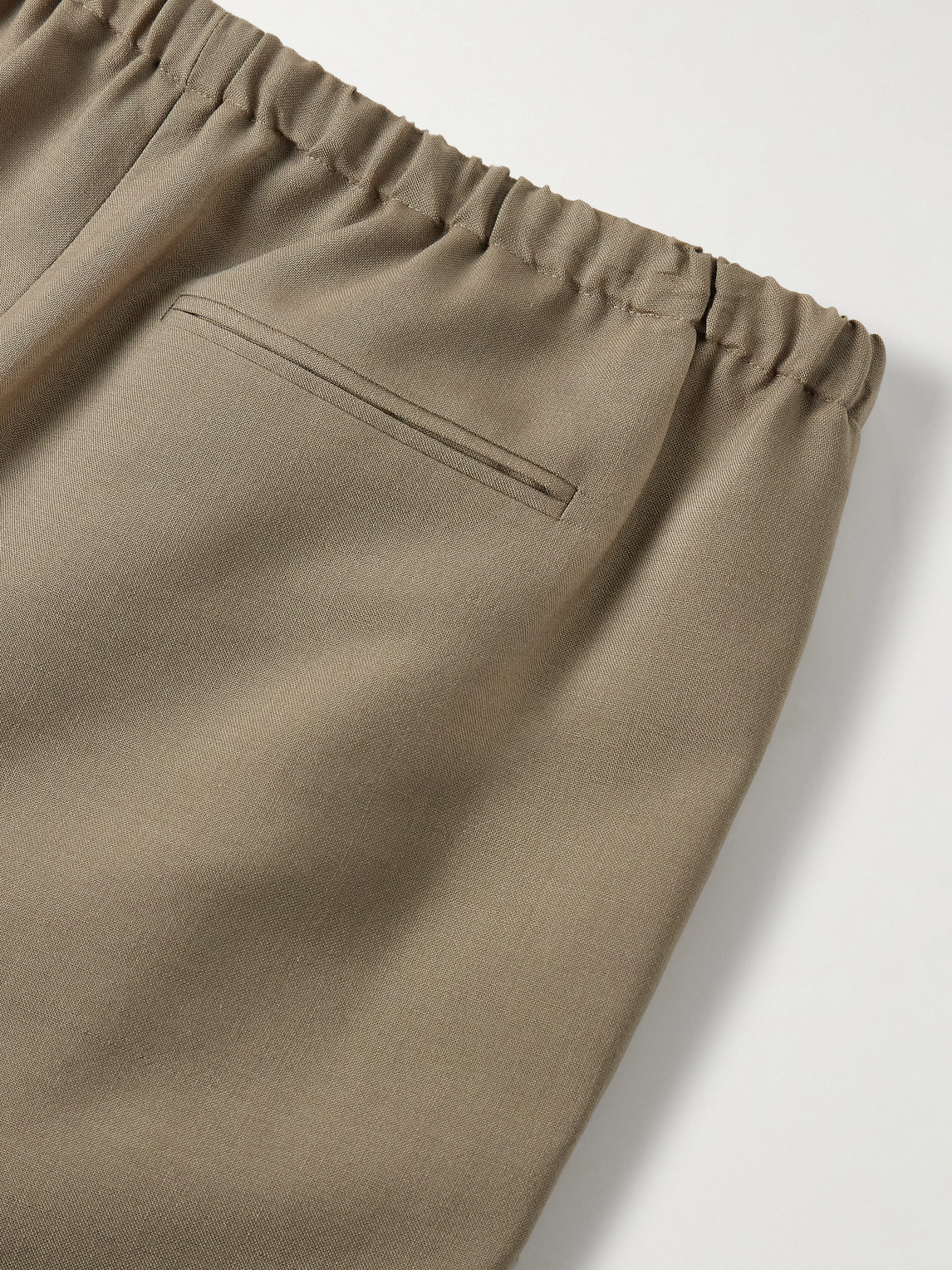 The Row Donatello Straight-leg Wool And Mohair-blend Drawstring Trousers In Neutrals