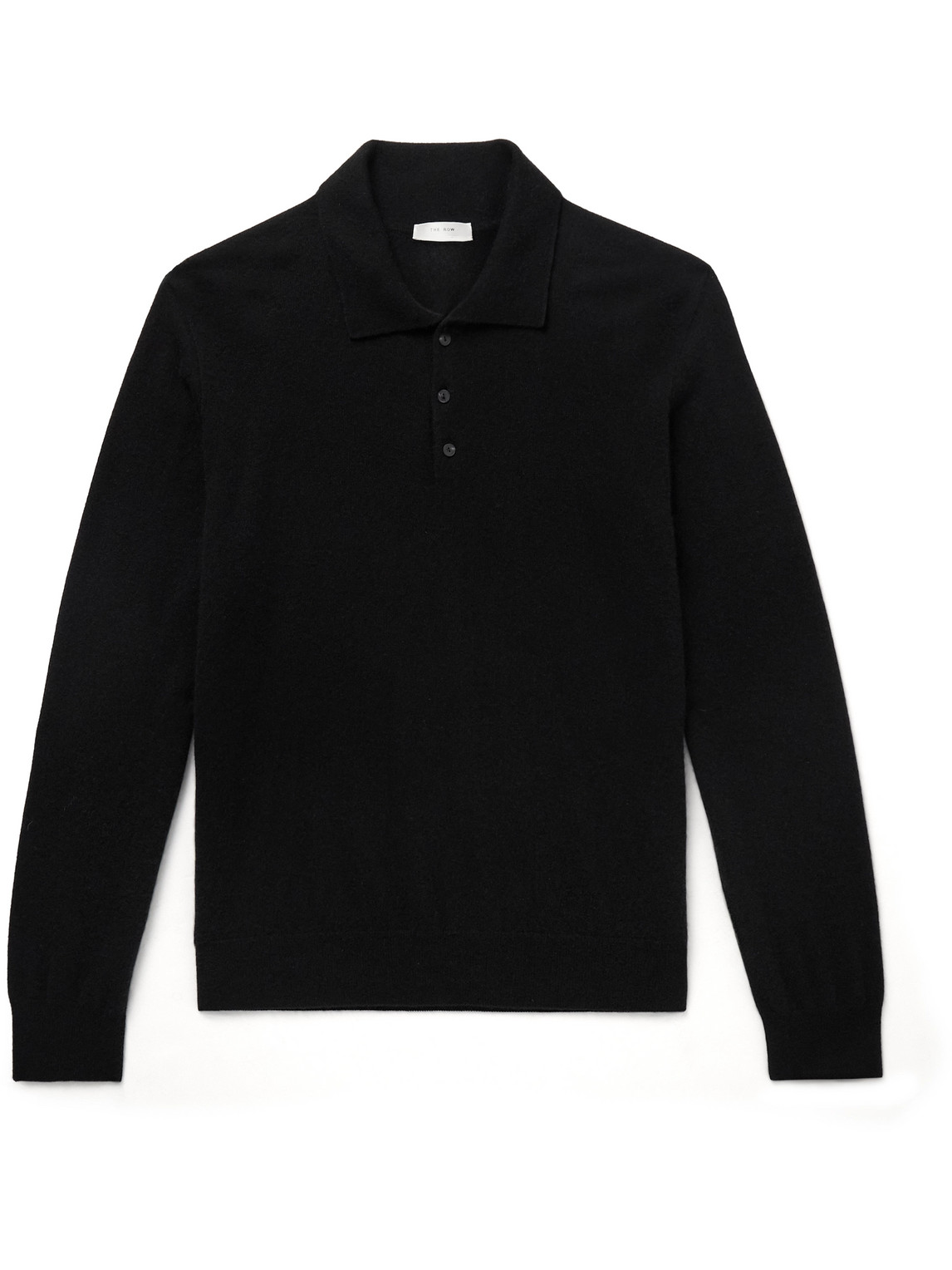 Tシャツ・カットソー THE ROW Black Cashmere Judi Polo Shirt The Row Judi Slim-fit Cashmere Polo Shirt In Black | ModeSens