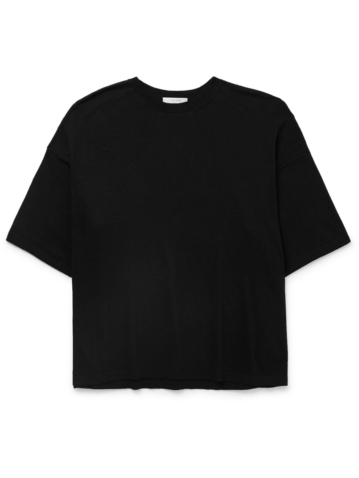 The Row Stockton Silk-bourette T-shirt In Black
