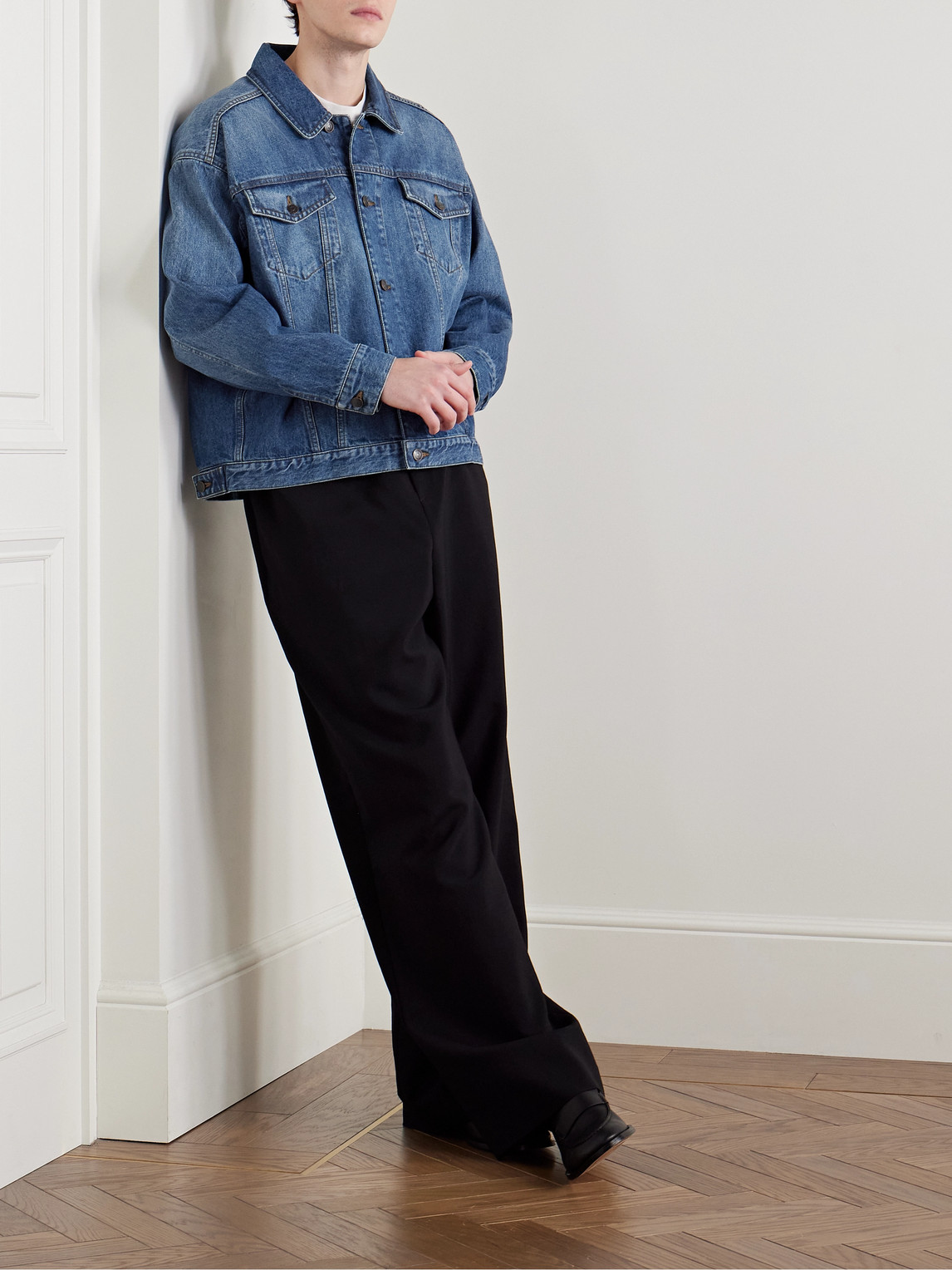 The Row Blue Seb Denim Jacket In Blue