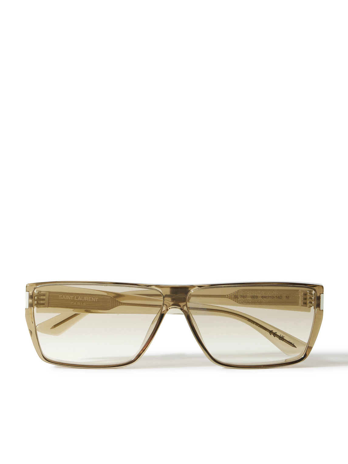 Saint Laurent Rectangular-frame Acetate Sunglasses In Neutral