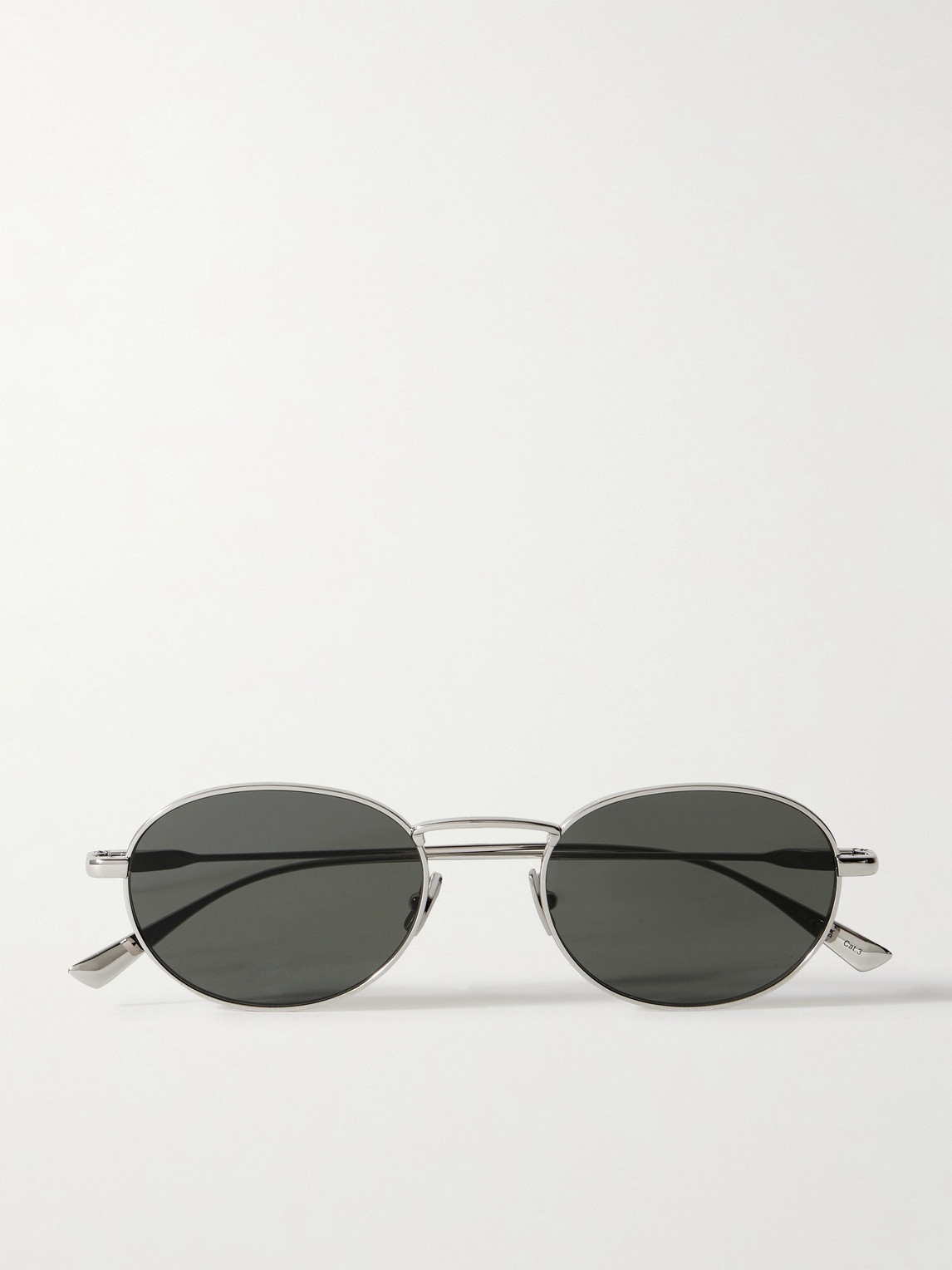 Saint Laurent Round-Frame Silver-Tone Sunglasses - Men