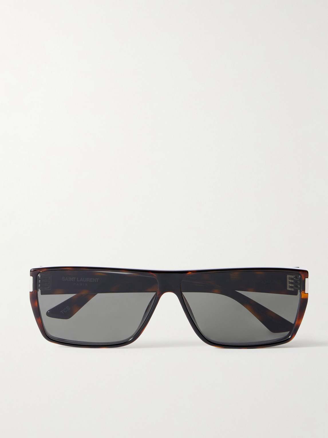 Saint Laurent Rectangular-Frame Tortoiseshell Acetate Sunglasses - Men