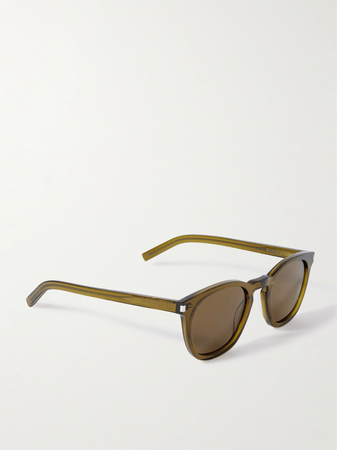 Saint Laurent D-frame Recycled-acetate Sunglasses In Brown