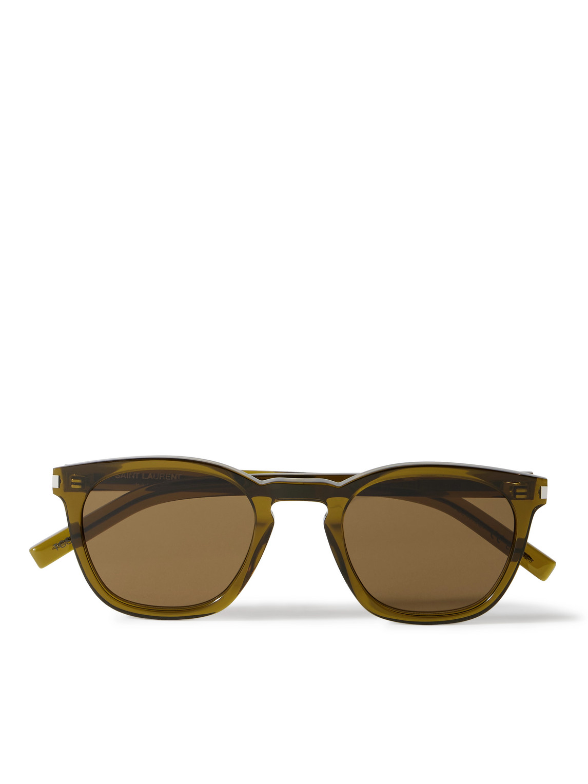 Saint Laurent D-frame Recycled-acetate Sunglasses In Brown