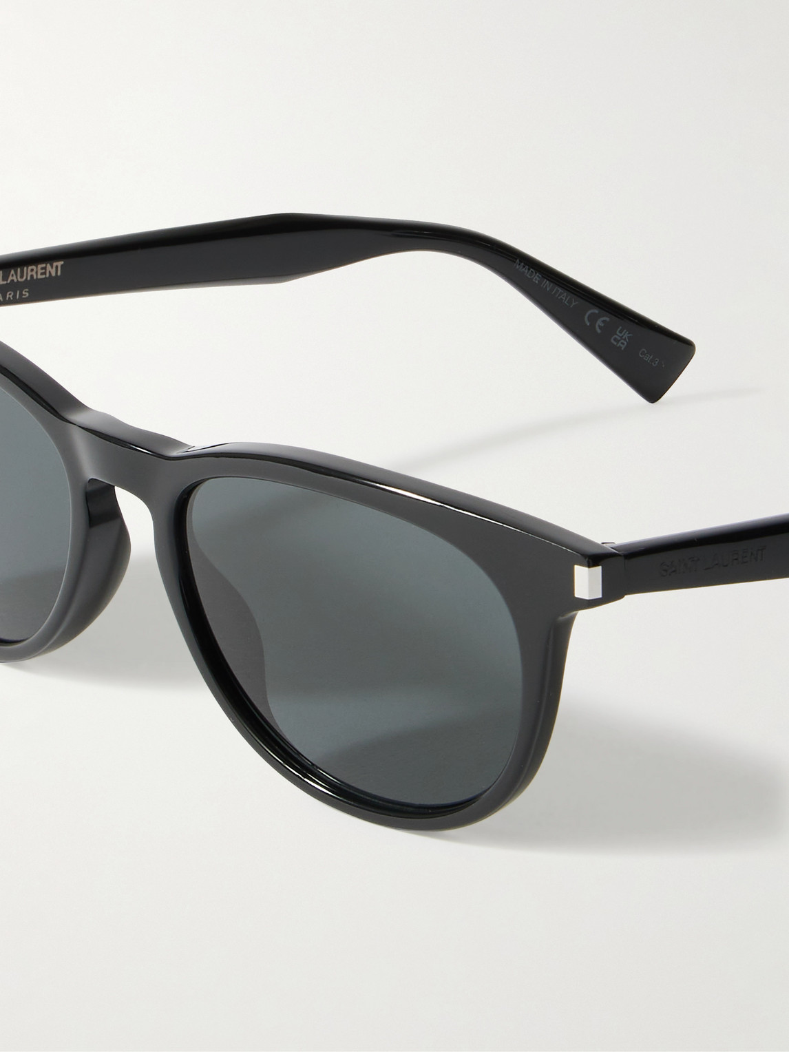 Saint Laurent Round-frame Recycled-acetate Sunglasses In Black