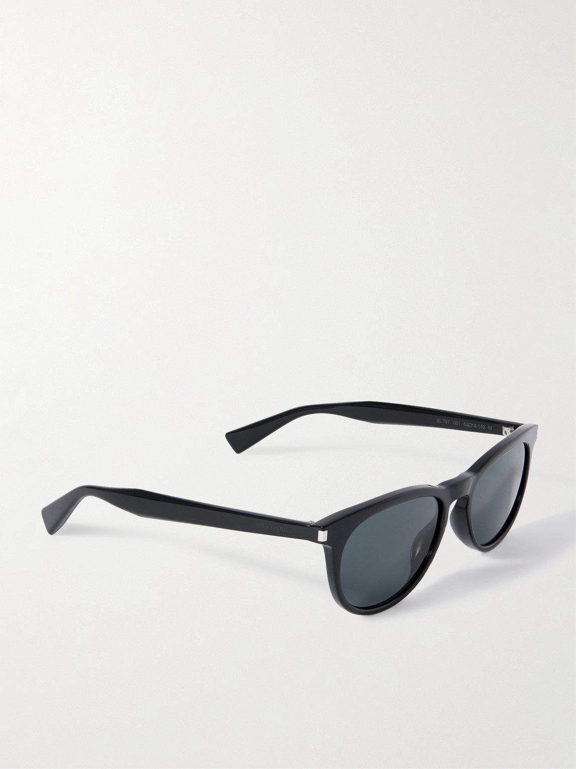 Saint Laurent Round-frame Recycled-acetate Sunglasses In Black