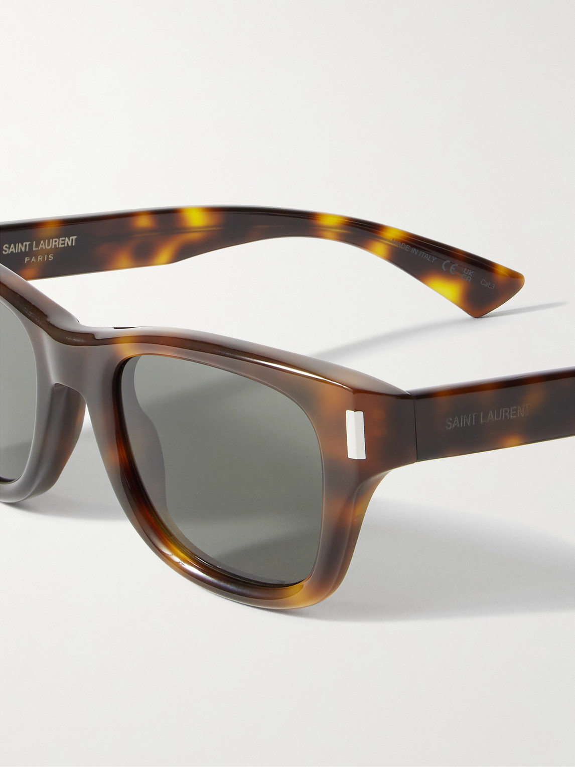 Saint Laurent Tortoiseshell Square-frame Acetate Sunglasses In Tortoiseshell