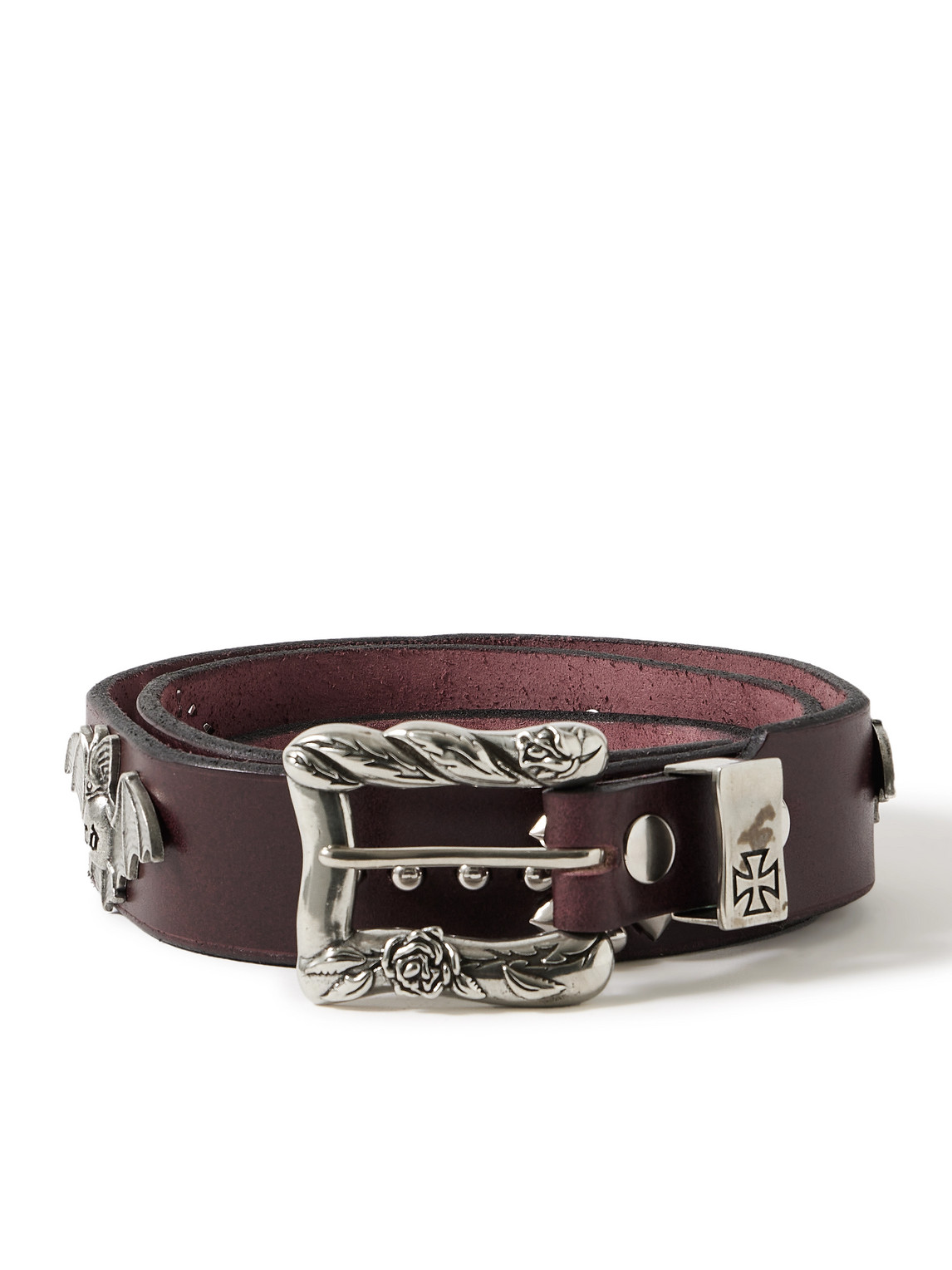 4cm Studded Leather Belt