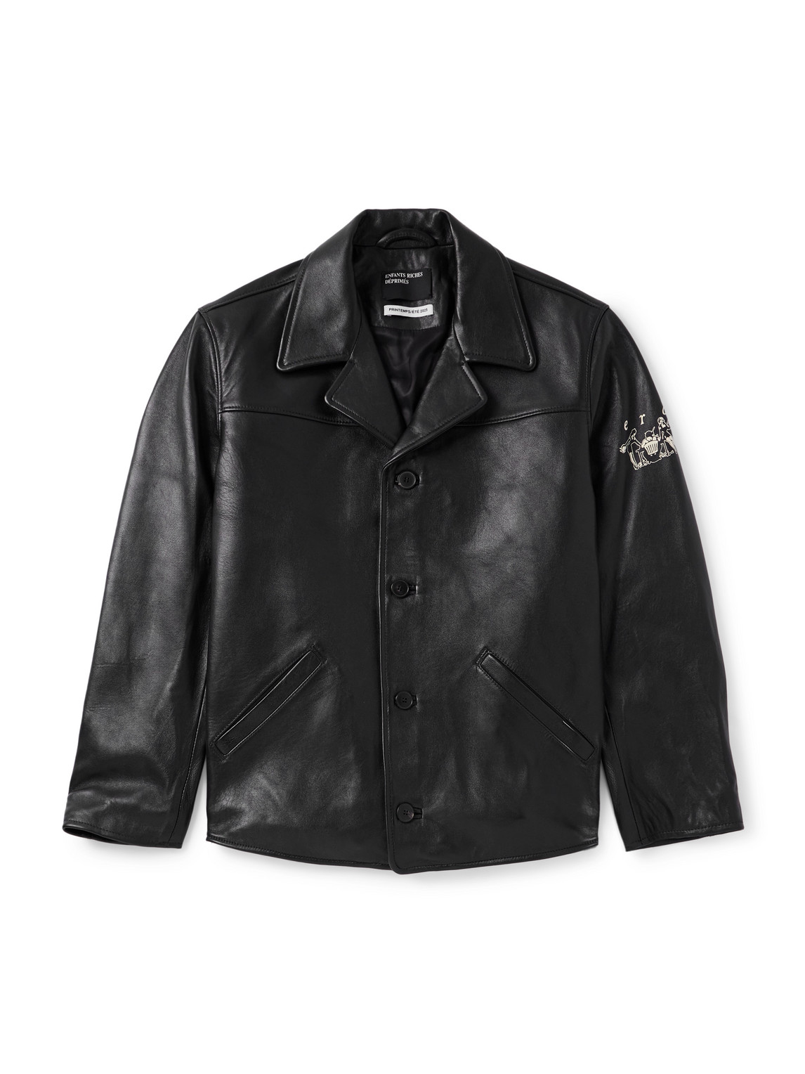 Enfants Riches Deprimes Sunday Drive Logo-print Leather Blazer