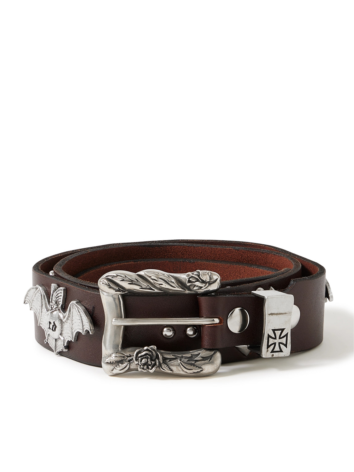 4cm Studded Leather Belt