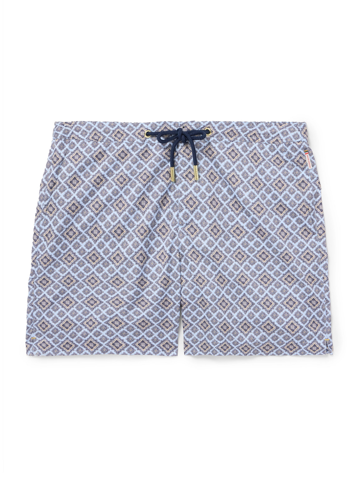 Orlebar Brown Bulldog Straight-leg Mid-length Printed Recycled Swim Shorts