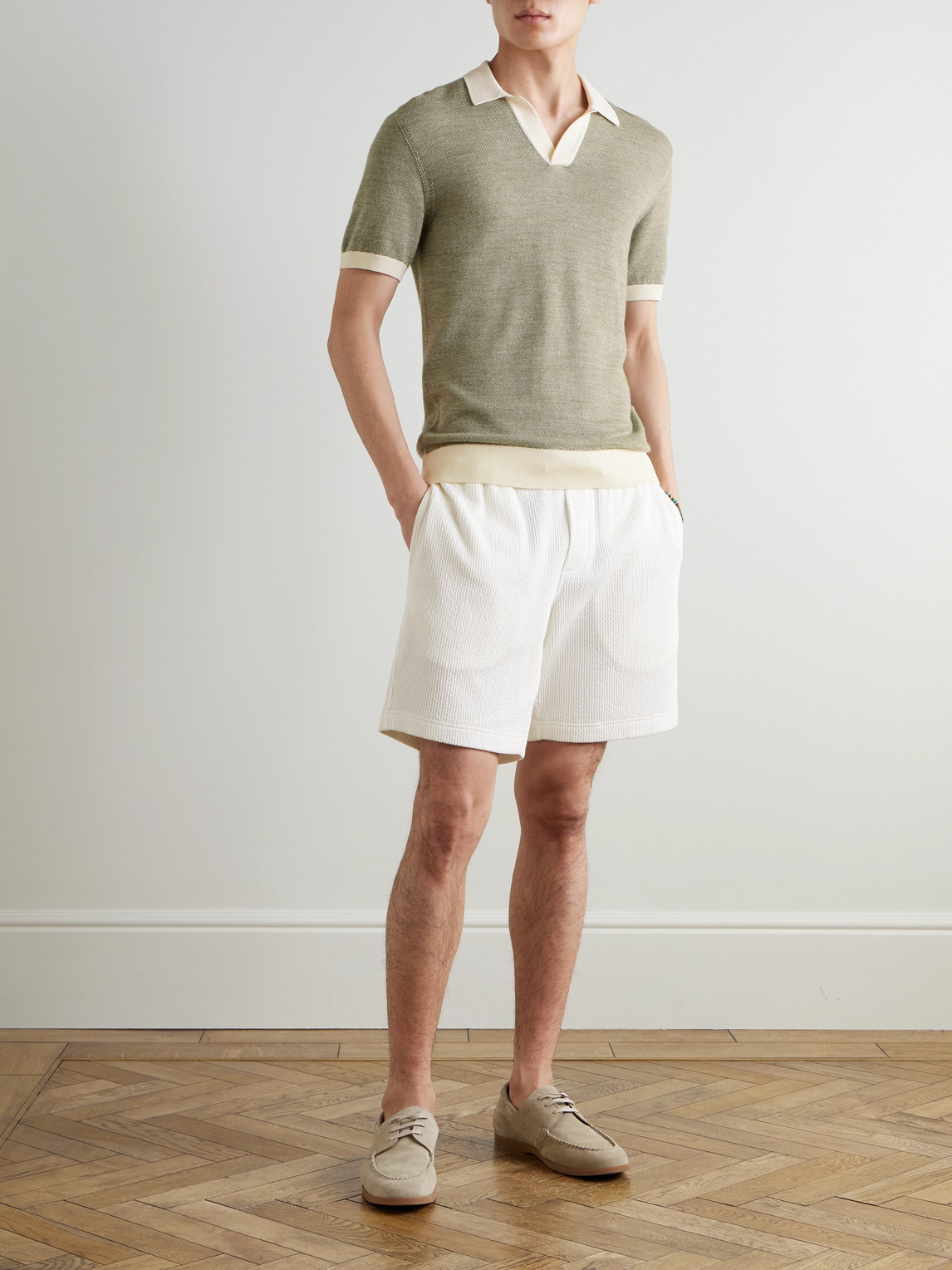 Orlebar Brown Alex Straight-leg Stretch Linen And Lyocell-blend Drawstring Shorts