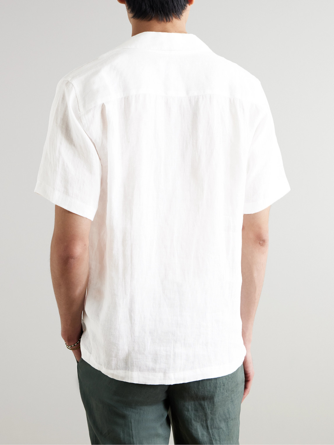 Orlebar Brown Maitan Ii Camp-collar Linen Shirt In White
